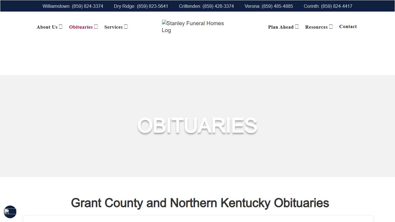 Most Recent Obituaries Stanley Funeral Homes